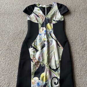 Etro Size 46 Made in Italy Art to Wear Art Deco Dress